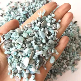 Decorative Objects & Figurines 100g 8-12mm Natural Larimar Gravel Polished Rock Crystal Tumbled Stone Semi-Precious For DecorationDecorative