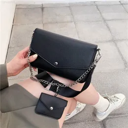 Evening Bags Women Shoulder Bag 2 Piece Set Crossbody Bags For Women Small Handbag Leather Chest Bag Fashion Mini Armpit Shoulder Wallet J220825