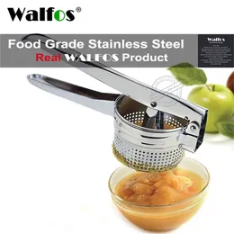 WALFOS Edelstahl Kartoffelpresse Stampfer Obst Gemüsepresse Entsafter Crusher Squeezer Haushalt Küche Kochutensilien 220423
