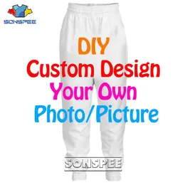 LIASOSO DIY Custom Design Your Own P o Pictures 3D Print Men Trousers Women Jogging Harajuku Sweatpants Hip Hop Men s Pants 220707