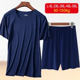 Männer Sets Kurzarm s Pyjamas Sommer Eis Seide Nachtwäsche frauen Gewinde Ärmeln T-shirt Mann Casual Hause Kleidung 220613