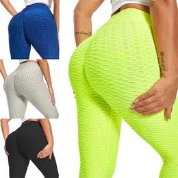 Butt Crack Anti Cellulite Leggings For Women Butt Peach Lift Leggin Push Up Booty Tights High midje Träning Yoga Pants 220812