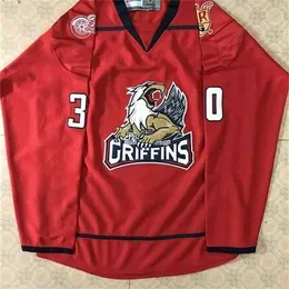 C26 Nik1 30 Tom McCollum Grand Rapids Griffins Hóquei Jersey Costume Personalizado Qualquer Nome e Número Jerseys