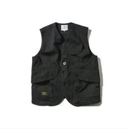 Ny Autumn Fashion Black Sleeveless Jacket Men Cotton Vest med många fickor Casual Mens Cargo Vests Waistcoat DS50103 T190828