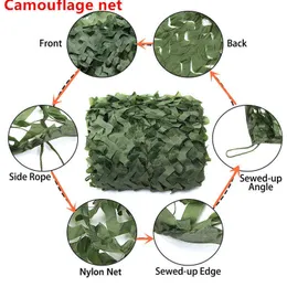 Caccia Reti mimetiche militari Woodland Army training Camo netting Car Cover Tent Shade Camping Sun Shelter 3mx5m / 3mx2m / 7mx2m H220419