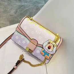 Evening Bags Retro Prints Messenger Bag for Women Luxury Handbags Designer Pu Purses and Wallet on Chain Cc 220416