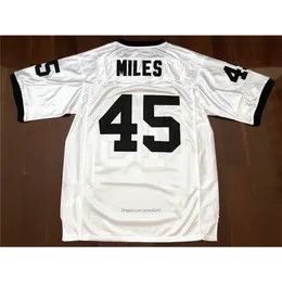 ABD'den Nikivip Gemi #Mens Boobie Miles #45 Permiyen Futbol Formaları Film Friday Gecesi Işıkları Dikişli Beyaz S-3XL Yüksek Kalite