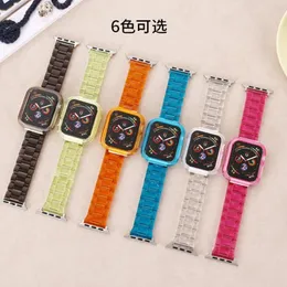 Smart Watch Sportband TPU Crystal Color Clear Watchs Band Strap för Apple Iwatch 38 40 42 44mm SmartWatch Bands