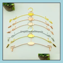 300Pcs Colored Metal Lingerie Hanger With Clip Bra And Underwear Briefs Underpant Display Hangers Sn604 Drop Delivery 2021 Racks Clothin