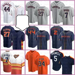 Astros 야구 저지 27 Jose Altuve Yordan Alvarez Craig Biggio Alex Bregman Nolan Ryan Jeff Bagwell Justin Verlander Carlos Correa Yuli Gurriel Michael Brantley