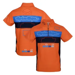 Terno de corrida de motocicleta de verão, nova camisa polo com lapela, traje off-road de motocicleta, casual, respirável, secagem rápida, top pode ser personalizado