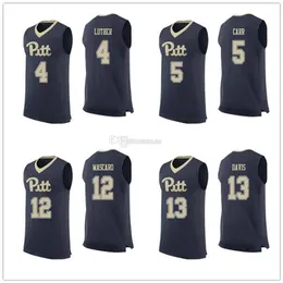 Nikivip Pittsburgh Panthers Pitt College #4 Ryan Luther Basketball Jerseys #5 Marcus Carr #12 Joe Mascaro #13 Khameron Davis Mens Syched