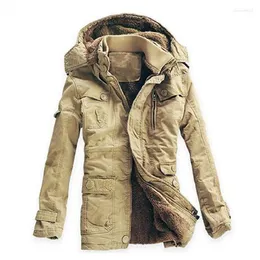 Erkekler Down Parkas Toptan-artı boyut 5xl kış kalınlık katlar erkek pamuk kürk yakalı Rus uzun erkek ince fit moda outcoat ılık kar ja