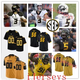 NCAA Custom Missouri Tigers Stitched Football Jersey 4 Jalani Williams 0 Akial Byers 13 JJ Hester 7 Dominic Lovett 8 Connor Bazelak 33 Chad Bailey 10 Tyler Macon Jersey