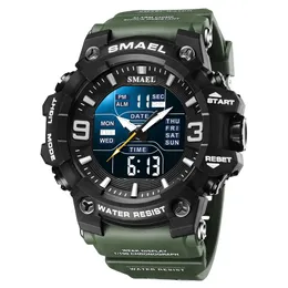 Smael 2022 gränsöverskridande Ny vattentät sport Watch Men's Multi-Functional Luminous Cool Electronic Watch Gift A5