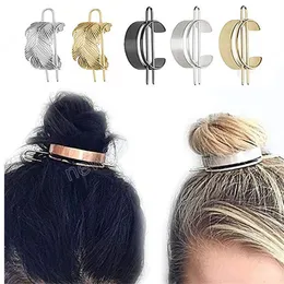 Barrette Simple Metal Hair Clips för kvinnor Hårpin Barrettes Ponytailhållare Flickor Hårtillbehör Kvinnlig Styling