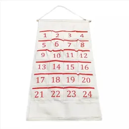 Sublimation Weihnachts-Countdown-Kalender Outdoor-Dekorationen Leinen Wandbehang Kalender DIY