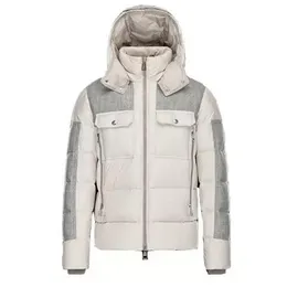 Winter-Daunenjacke für Herren, gemischte Farben, Reißverschlüsse, Jacken für Herren, warme Oberbekleidung, modisches Design, hochwertige Outdoor-Mäntel, Größe XXXXL, Schwarz