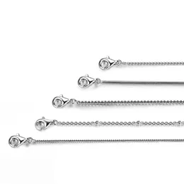 Chains Classic Basic Chain 100% 925 Solid Sterling Silver Necklace 40cm 45cm 50cm Fine Jewelry Fashion Pendant LinkChains