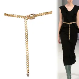 Belts Women Fashion Belt Hip High Waist Gold Silver Chain Dress Jeans Lady Waistband Accessories Body FashionBelts BeltsBelts