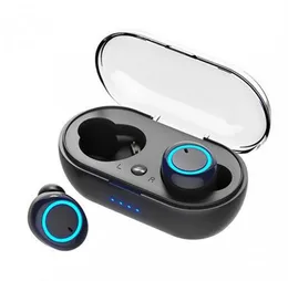 Y50 Auricolare TWS Wireless Bluetooth 5.0 Auricolari Touch Control Auricolare stereo 9D con microfono Auricolari sportivi Auricolari impermeabili Display a LED