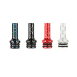 510 Long Drip Tips 에폭시 수지 마우스 피스 뱀 가죽 코브라 510 탱크 분무기 화려 함