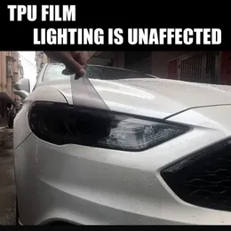 2 stücke Autoscheinwerfer Film Scheinwerferabdeckung Transparent Schwarz Selbstheilung TPU Aufkleber für Audi TT TTS TTRS MK3 8S 2015 Zubehör