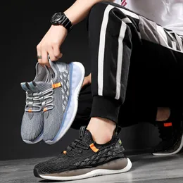 TopSelling Flying woven sports shoes spring and summer breathable casual Lightweight Cushioning sneakers 2022 new trend mesh coconut men's running shoe