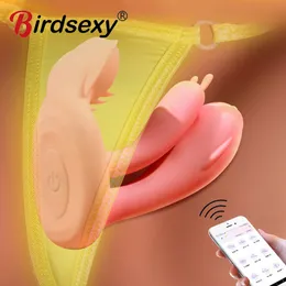 Wireless Bluetooths Dildo Vibrator for Women App Controle remoto Panties vibratórios brinquedos sexy clitóris estimular o massageador de casal