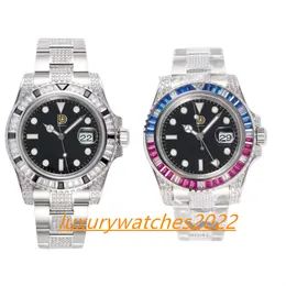 VR Factory Luxury Watch 40mm 1116759 مدي الماس وسوار الدوران الدوار Cal.3186 Movement 904L Steel Sapphire Diver Wristwatch