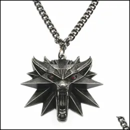 H￤nge halsband h￤ngsmycken smycken trollkarl vilda jaktspel halsband animaliska metall kedja varg mode dro dhtvc