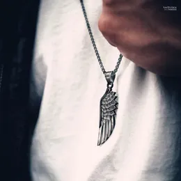 Pendanthalsband 2022 Fashion Feather Arrow Halsband Män Enkel rostfritt stålkedja för trendiga smycken Gift Heal22