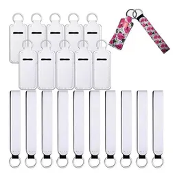 Chave de sublimação DHL em branco Pulseira de neoprene Keychain de punho de punho do punho da mão para corresponder ao suporte do chapstick unisex b0529a13