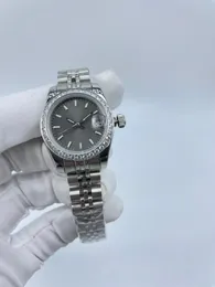 Kvinnors automatiska mekaniska klockor 26mm diamant bezel rostfritt stål 2813 rörelse titta på mode kvinnors armbandsur fest födelsedagspresent damer armbandsur