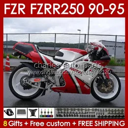 Bodykit für Yamaha FZRR FZR 250R 250RR FZR 250 FZR250R weiß rot schwarz FZR-250 143No.26 FZR-250R FZR250 R RR 90 91 92 93 94 95 FZR250RR 1990 1991 1992 1993 1994 1995 Verkleidung