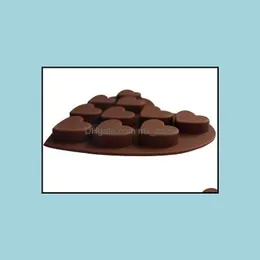 Baking Mods Bakeware Kitchen Dining Bar Home Garden 10 Cavity Love Sile Mold Heart Cake Candy Chocolate Decorating Ice Cube Tray Makers D