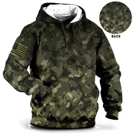 Heren Hoodies Sweatshirts 2023 Camouflage Hoodie Hooded Sweatshirt Amerikaanse Oversized Trui Mannelijke Mode Streetwear Harajuku Casual Kleding 230206