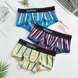 SEOBEAN 2021 Sexy Underwear Men Panties High Quality Gays Boxers Cotton Boxer Shorts Low-rise man underwear for Male G220419