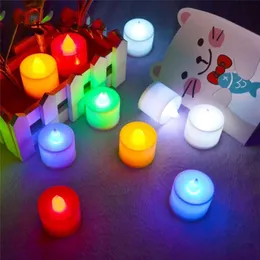 122448pcs Pack Year Candles LED Lights Battery Powered Reusable Night Lamp for Wedding Birthday Party Anniversary Decor 220629