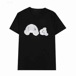 럭셔리 TSHIRT 디자이너 남성 T 셔츠 디자인 티셔츠 스트리트웨어 스타일리스트 티 팜스 길로틴 곰 캐주얼 잘린 곰 천사 클래식 D11
