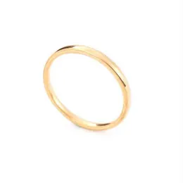 anelli donna personalità della moda anello in oro 2mm curvo interno ed esterno sferico liscio in acciaio inossidabile tutto-fiammifero anello sottile201q