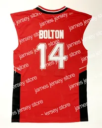 미국 #WildCats 14 Troy Bolton Basketball Jersey High School College Jerseys Mens 빈티지 스티치 빨간 크기 S-XXXL