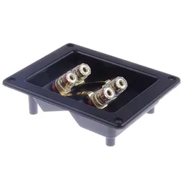 Andra belysningstillbehör Hembil Stereo Skruvkoppanslutningar Subwoofer Plugs 4-vägs högtalar Square Box Transparent Terminal Binding Post P