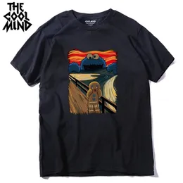 COOLMIND 100% baumwolle kurzarm coole druck männer T-shirt beiläufige lose männer t-shirt oansatz männliche t-shirt männliche männer t-shirts 220507