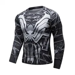 Men's T-Shirts Cody Lundin OEM Personalize Men Gym Sublimation Printed Long Sleeve Rash Guard T-shirt