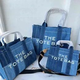 Marc Tote Bag Designer 핸드백 여성 패션 클래식 올 매치 어깨 가방 데님 핸드백 고품질 저녁 가방