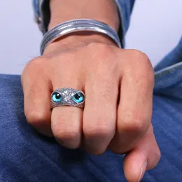 Öppnande Justerbar Ring Alloy Retro Owl Ring Mode Smycken Kvinna Bröllopsfest Smycken Kvinnor Man Ringar Gåva