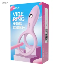 Leten Penis Rings Fördröjning Ejakulation vibrerande silikon kuk ring klitstimulator dildo vibrator vuxna spel sexiga leksaker för par