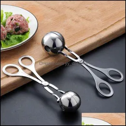 Ice Cream Tools Meatball Scoop Ball Maker Mold Stainless Steel Baller Ton Dhob5