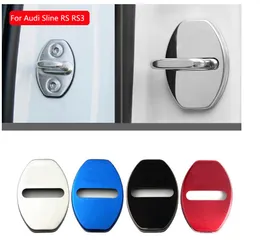 Adesivo automatico per Audi Sline RS RS3 Copertura protettiva per serratura della porta Tappi per serratura in acciaio inossidabile Accessori interni